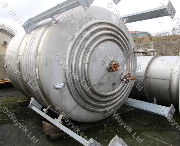 14400 litres stainless steel limpet coil reactor 2
