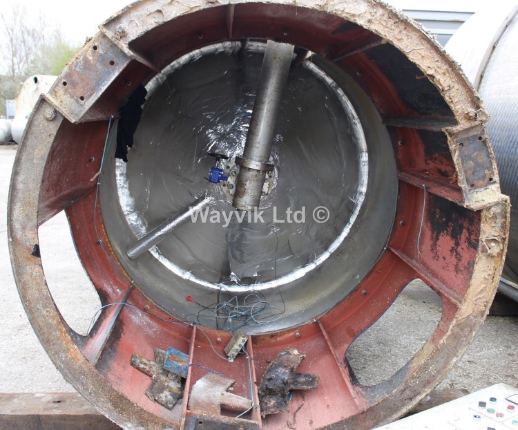 6100 litres stainless steel jacketed mixing vessel b