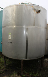 8000 Litres Stainless Steel Vertical Storage Vessel