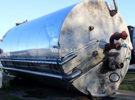 76000 Litre Vertical Rubber Lined Mild Steel Storage / Mixing Vessel