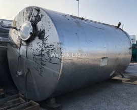 25000 Litres Vertical Stainless Steel Storage Vessel
